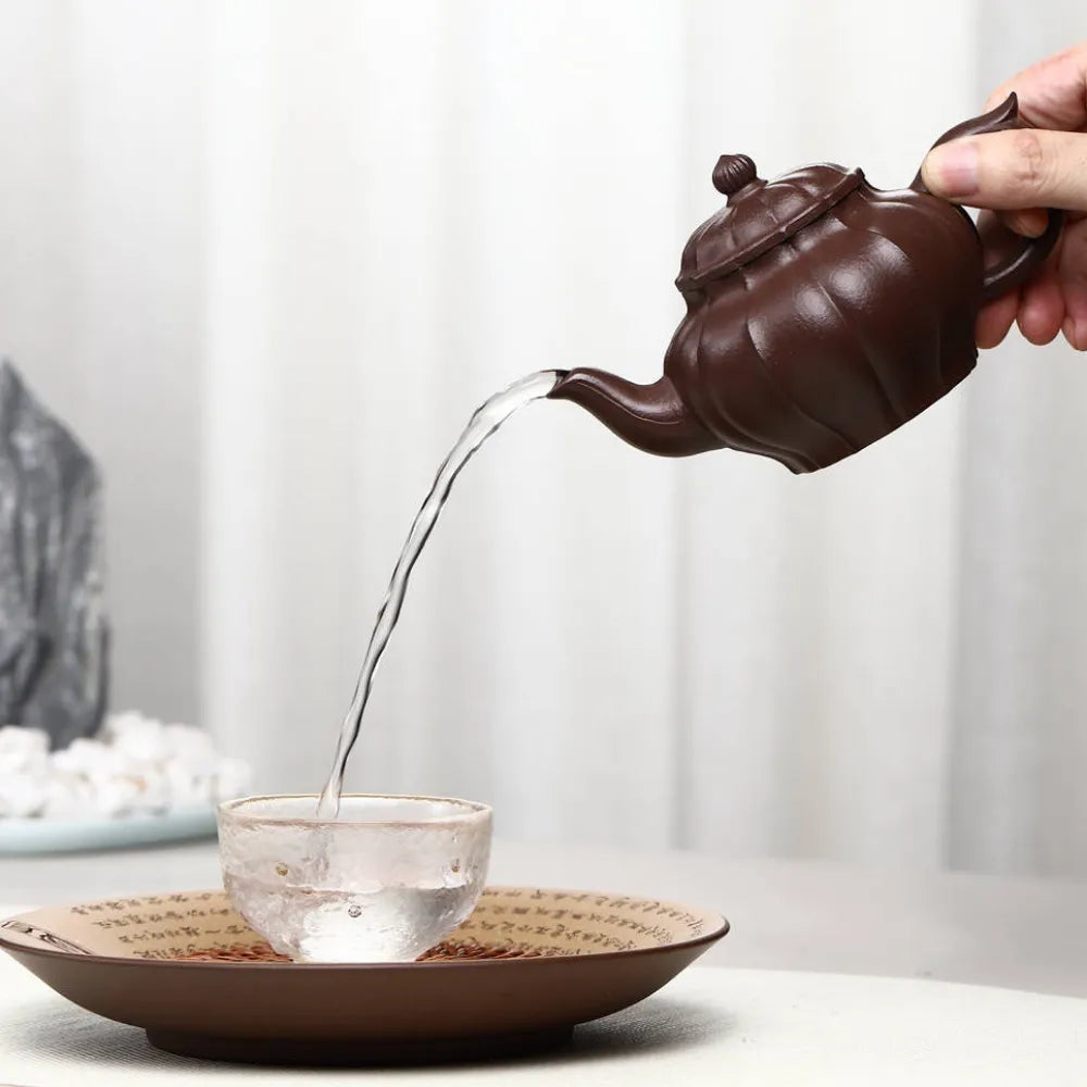 Full Handmade Yixing Zisha Teapot [Jin Nang Xiao Ying Pot] (Zi Ni - 230ml) - YIQIN TEA HOUSE | yiqinteahouse.com | 200-300ml, autopostr_instagram_69921, full handmade zisha teapot, new arrival, plain smooth, teapot, teaware