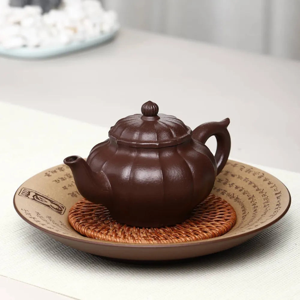 Full Handmade Yixing Zisha Teapot [Jin Nang Xiao Ying Pot] (Zi Ni - 230ml) - YIQIN TEA HOUSE | yiqinteahouse.com | 200-300ml, full handmade zisha teapot, new arrival, plain smooth, teapot, teaware