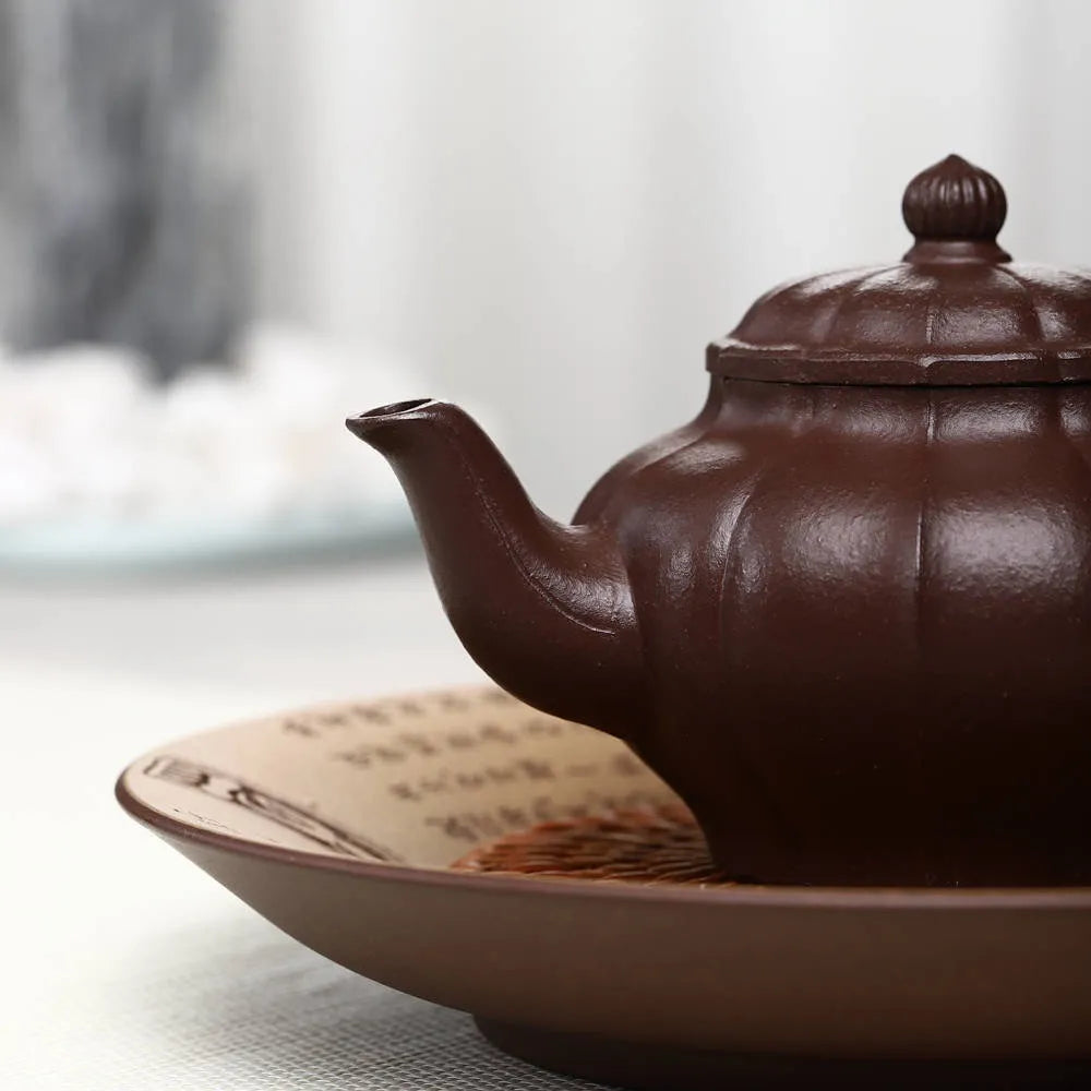 Full Handmade Yixing Zisha Teapot [Jin Nang Xiao Ying Pot] (Zi Ni - 230ml) - YIQIN TEA HOUSE | yiqinteahouse.com | 200-300ml, autopostr_instagram_69921, full handmade zisha teapot, new arrival, plain smooth, teapot, teaware