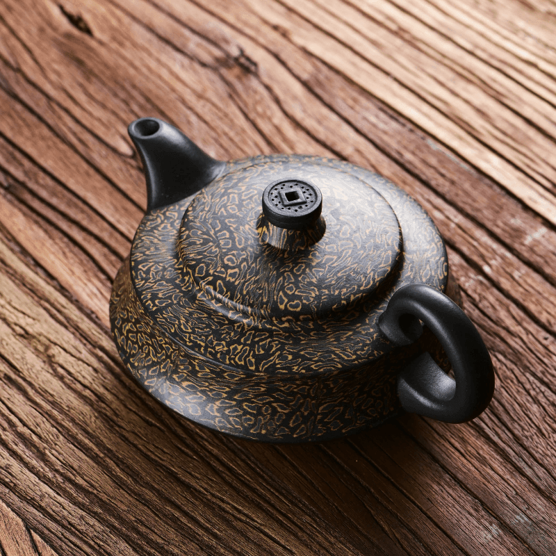 Full Handmade Yixing Zisha Teapot [Jin Qian Bao] (Hei Jiao Ni - 340ml) - YIQIN TEA HOUSE | yiqinteahouse.com | >300ml, autopostr_instagram_69921, full handmade zisha teapot, new arrival, teapot, teaware