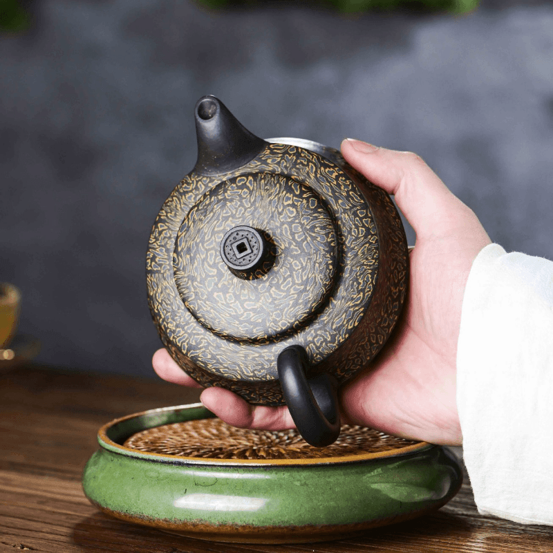 Full Handmade Yixing Zisha Teapot [Jin Qian Bao] (Hei Jiao Ni - 340ml) - YIQIN TEA HOUSE | yiqinteahouse.com | >300ml, autopostr_instagram_69921, full handmade zisha teapot, new arrival, teapot, teaware