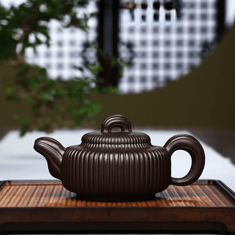 Full Handmade Yixing Zisha Teapot [Jin Wen Biyu] (Meigui Zi Ni - 300ml) - YIQIN TEA HOUSE | yiqinteahouse.com | 200-300ml, full handmade zisha teapot, new arrival, teapot, teaware