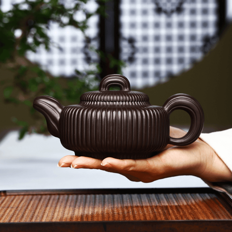 Full Handmade Yixing Zisha Teapot [Jin Wen Biyu] (Meigui Zi Ni - 300ml) - YIQIN TEA HOUSE | yiqinteahouse.com | 200-300ml, full handmade zisha teapot, new arrival, teapot, teaware