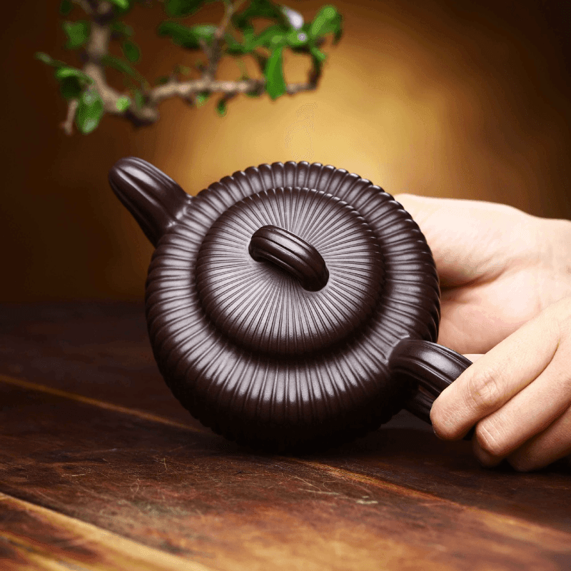 Full Handmade Yixing Zisha Teapot [Jin Wen Biyu] (Meigui Zi Ni - 300ml) - YIQIN TEA HOUSE | yiqinteahouse.com | 200-300ml, full handmade zisha teapot, new arrival, teapot, teaware