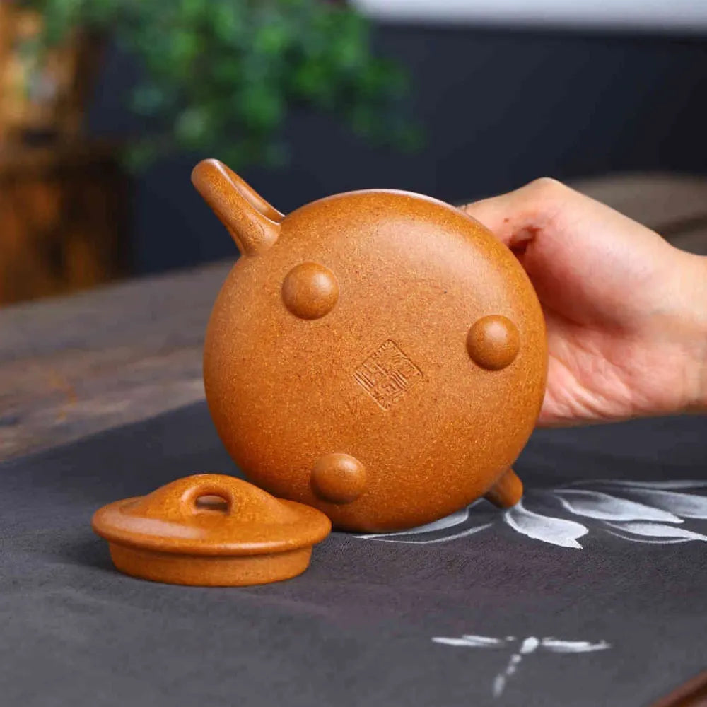 Full Handmade Yixing Zisha Teapot [Jingzhou Shi Piao Pot] (Wucai Lao Duan Ni - 300ml) - YIQIN TEA HOUSE | yiqinteahouse.com | 200-300ml, full handmade zisha teapot, new arrival, plain smooth, teapot, teaware