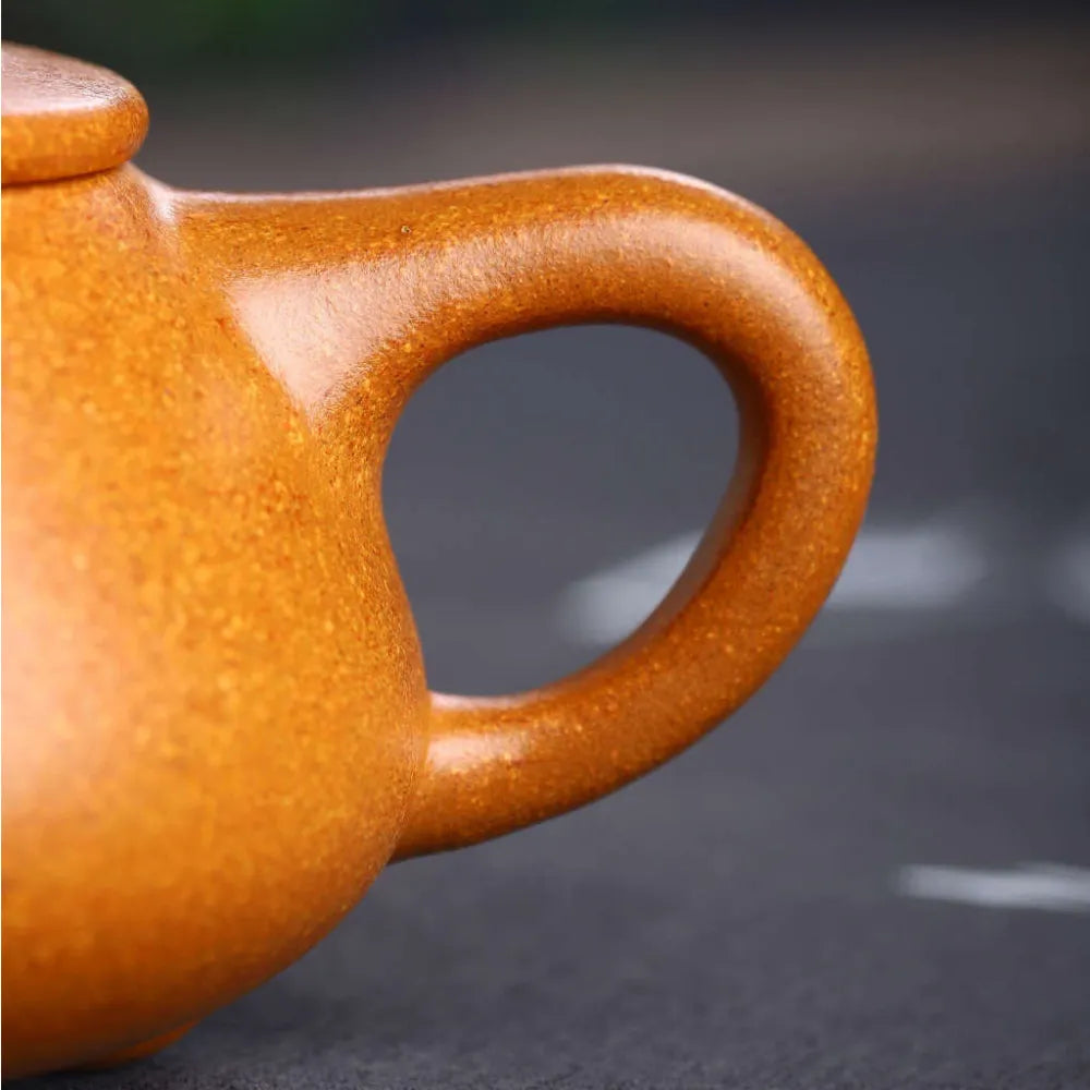 Full Handmade Yixing Zisha Teapot [Jingzhou Shi Piao Pot] (Wucai Lao Duan Ni - 300ml) - YIQIN TEA HOUSE | yiqinteahouse.com | 200-300ml, full handmade zisha teapot, new arrival, plain smooth, teapot, teaware