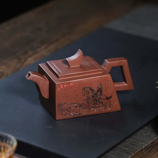 Full Handmade Yixing Zisha Teapot [Jun Lin Tian Xia] (Lao Zi Ni - 280ml) - YIQIN TEA HOUSE | yiqinteahouse.com | 200-300ml, full handmade zisha teapot, new arrival, teapot, teaware