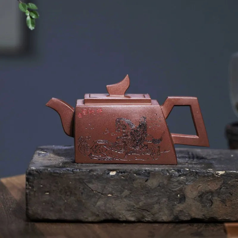 Full Handmade Yixing Zisha Teapot [Jun Lin Tian Xia] (Lao Zi Ni - 280ml) - YIQIN TEA HOUSE | yiqinteahouse.com | 200-300ml, full handmade zisha teapot, new arrival, teapot, teaware