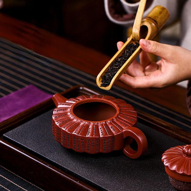 Full Handmade Yixing Zisha Teapot [Lanting Zhoupan] (Long Xue Sha - 320ml) - YIQIN TEA HOUSE | yiqinteahouse.com | >300ml, full handmade zisha teapot, new arrival, teapot, teaware