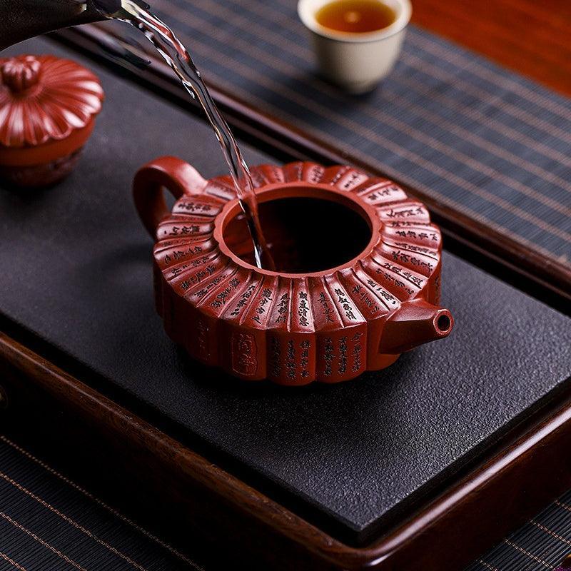 Full Handmade Yixing Zisha Teapot [Lanting Zhoupan] (Long Xue Sha - 320ml) - YIQIN TEA HOUSE | yiqinteahouse.com | >300ml, full handmade zisha teapot, new arrival, teapot, teaware