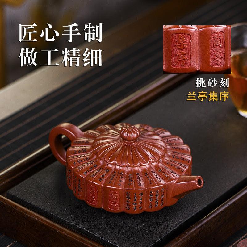 Full Handmade Yixing Zisha Teapot [Lanting Zhoupan] (Long Xue Sha - 320ml) - YIQIN TEA HOUSE | yiqinteahouse.com | >300ml, full handmade zisha teapot, new arrival, teapot, teaware