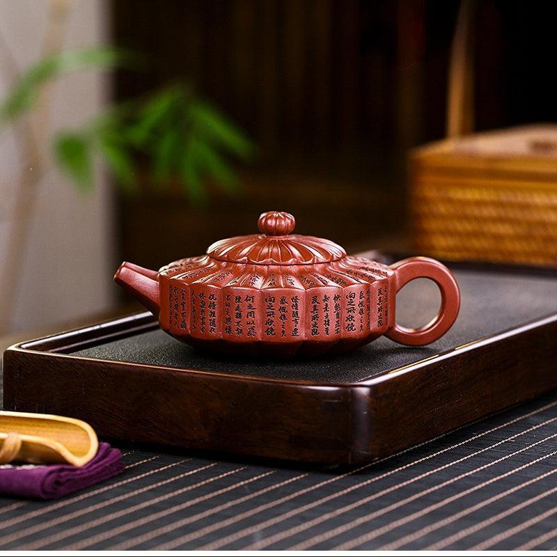 Full Handmade Yixing Zisha Teapot [Lanting Zhoupan] (Long Xue Sha - 320ml) - YIQIN TEA HOUSE | yiqinteahouse.com | >300ml, full handmade zisha teapot, new arrival, teapot, teaware