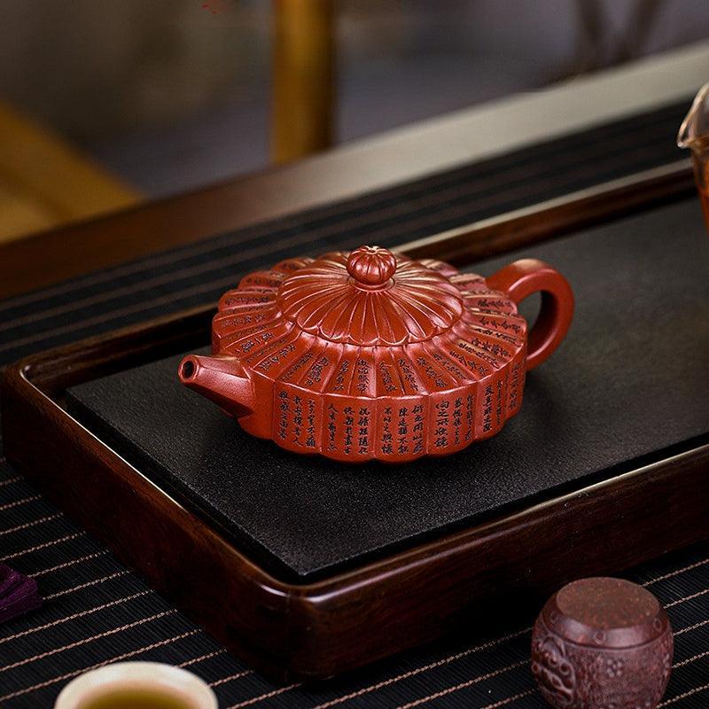 Full Handmade Yixing Zisha Teapot [Lanting Zhoupan] (Long Xue Sha - 320ml) - YIQIN TEA HOUSE | yiqinteahouse.com | >300ml, full handmade zisha teapot, new arrival, teapot, teaware