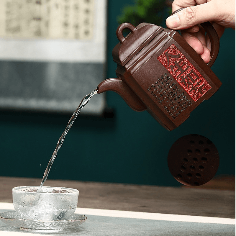 Full Handmade Yixing Zisha Teapot [Life Like Tea] (Hei Xing Sha - 320ml) - YIQIN TEA HOUSE | yiqinteahouse.com | >300ml, full handmade zisha teapot, new arrival, teapot, teaware