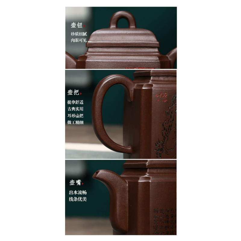 Full Handmade Yixing Zisha Teapot [Life Like Tea] (Hei Xing Sha - 320ml) - YIQIN TEA HOUSE | yiqinteahouse.com | >300ml, full handmade zisha teapot, new arrival, teapot, teaware