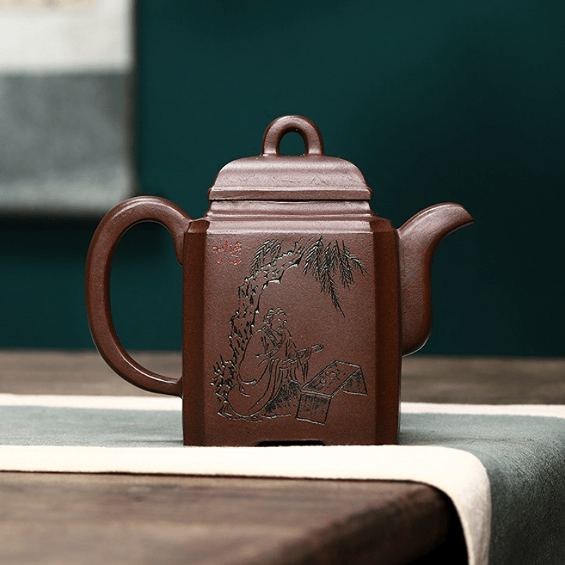 Full Handmade Yixing Zisha Teapot [Life Like Tea] (Hei Xing Sha - 320ml) - YIQIN TEA HOUSE | yiqinteahouse.com | >300ml, full handmade zisha teapot, new arrival, teapot, teaware