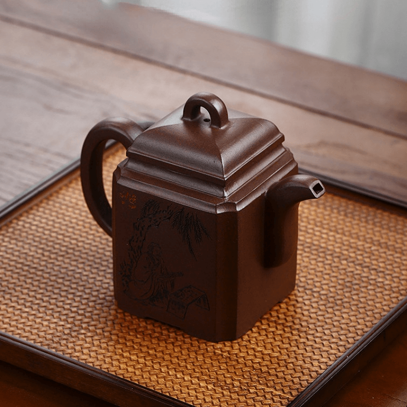 Full Handmade Yixing Zisha Teapot [Life Like Tea] (Hei Xing Sha - 320ml) - YIQIN TEA HOUSE | yiqinteahouse.com | >300ml, full handmade zisha teapot, new arrival, teapot, teaware