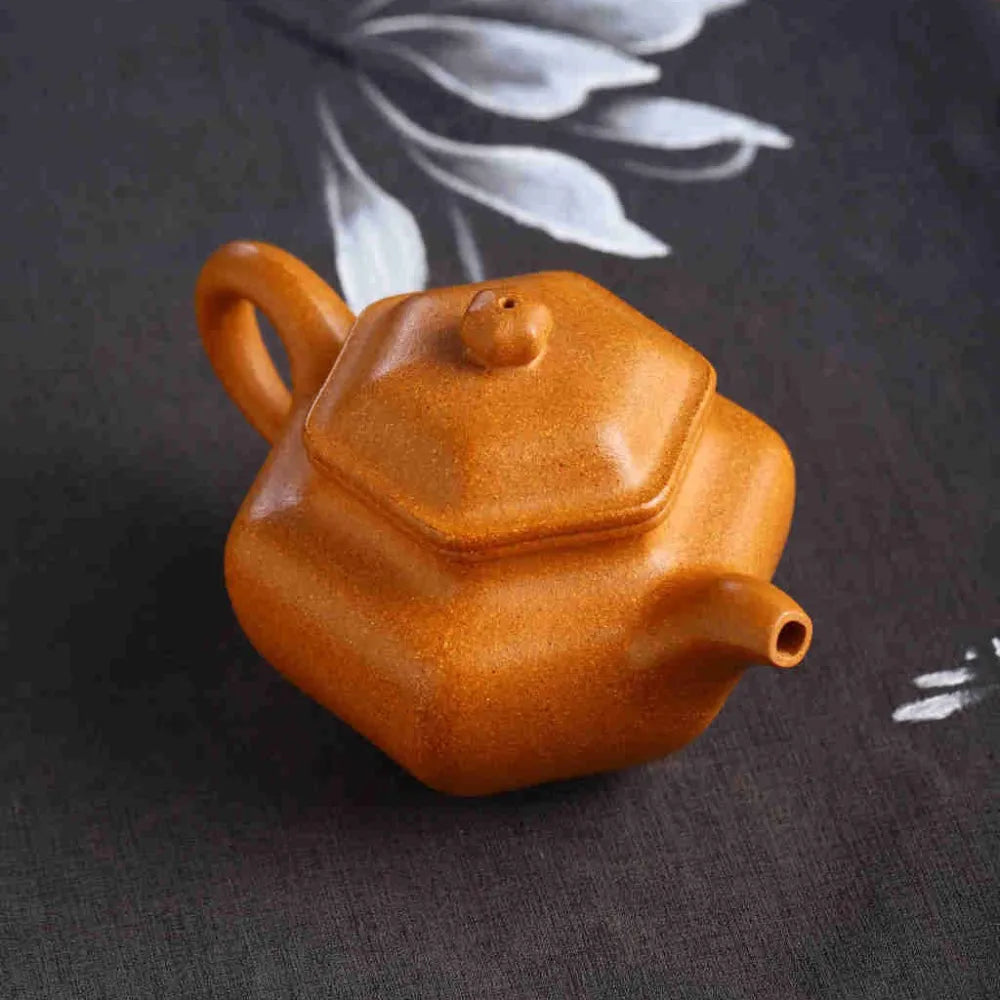 Full Handmade Yixing Zisha Teapot [Liufang Fanggu Pot] (Wucai Lao Duan Ni - 300ml) - YIQIN TEA HOUSE | yiqinteahouse.com | 200-300ml, full handmade zisha teapot, new arrival, teapot, teaware