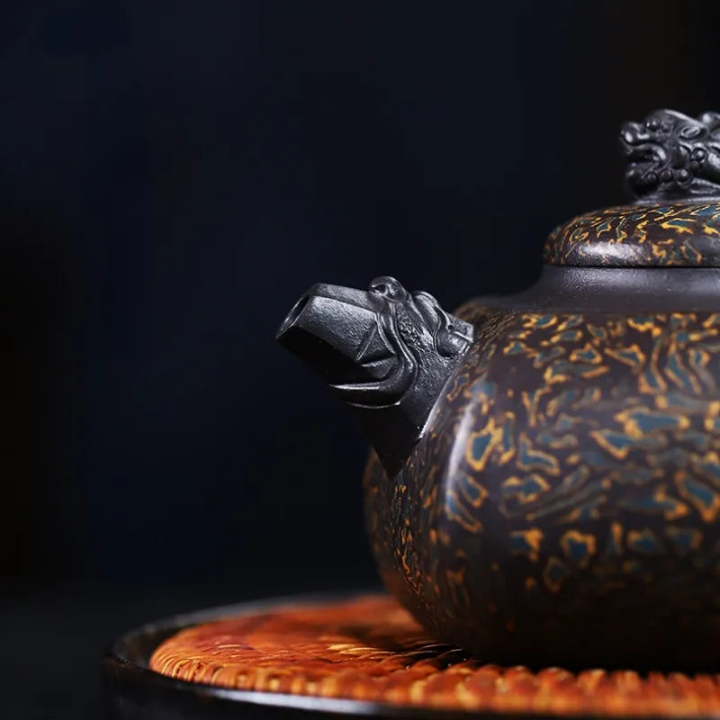 Full Handmade Yixing Zisha Teapot [Liufang Hei Bao] (Hei Jiao Ni - 310ml) - YIQIN TEA HOUSE | yiqinteahouse.com | >300ml, full handmade zisha teapot, new arrival, plain smooth, teapot, teaware