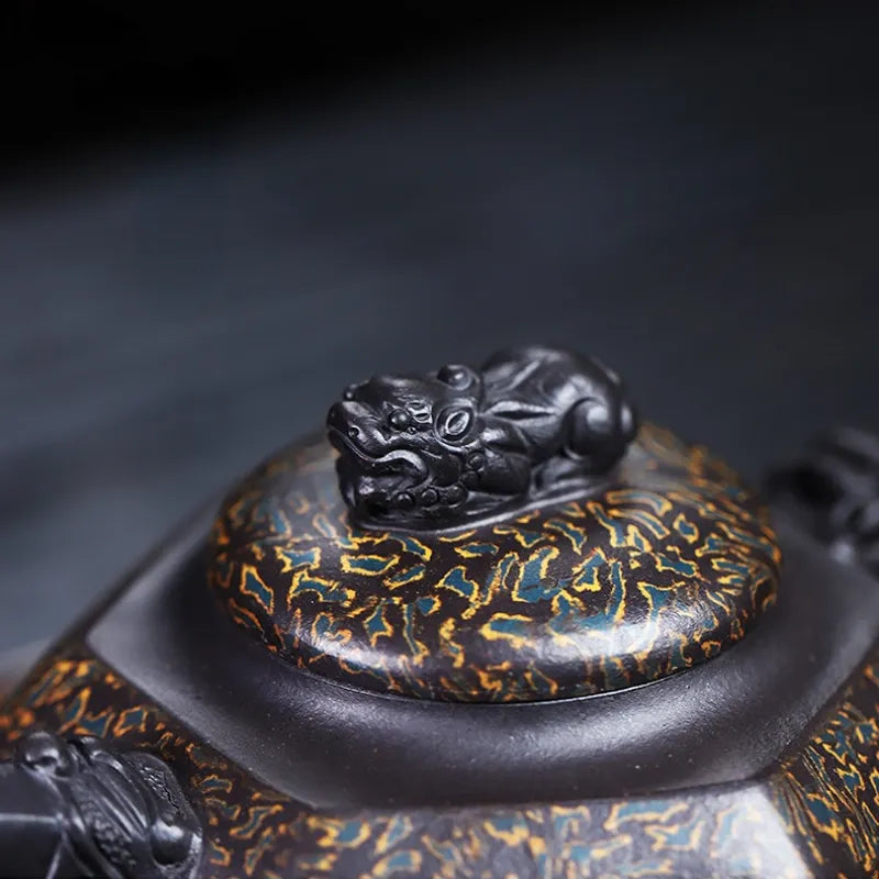 Full Handmade Yixing Zisha Teapot [Liufang Hei Bao] (Hei Jiao Ni - 310ml) - YIQIN TEA HOUSE | yiqinteahouse.com | >300ml, full handmade zisha teapot, new arrival, plain smooth, teapot, teaware