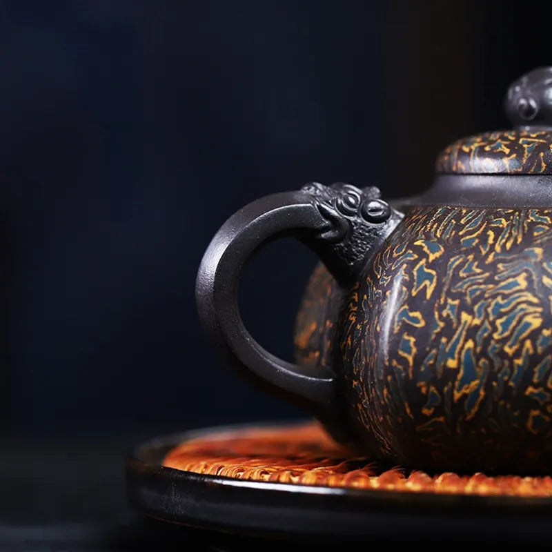 Full Handmade Yixing Zisha Teapot [Liufang Hei Bao] (Hei Jiao Ni - 310ml) - YIQIN TEA HOUSE | yiqinteahouse.com | >300ml, full handmade zisha teapot, new arrival, plain smooth, teapot, teaware