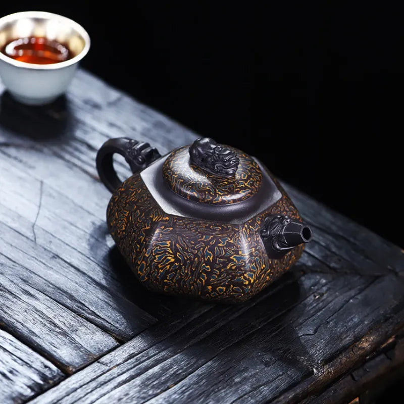 Full Handmade Yixing Zisha Teapot [Liufang Hei Bao] (Hei Jiao Ni - 310ml) - YIQIN TEA HOUSE | yiqinteahouse.com | >300ml, full handmade zisha teapot, new arrival, plain smooth, teapot, teaware