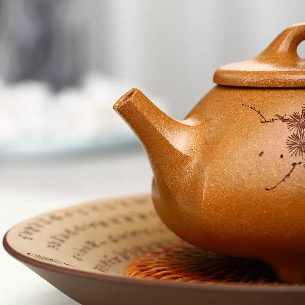 Full Handmade Yixing Zisha Teapot [Liufang Shi Piao Pot] (Wucai Lao Duan Ni - 260ml) - YIQIN TEA HOUSE | yiqinteahouse.com | 200-300ml, full handmade zisha teapot, new arrival, teapot, teaware