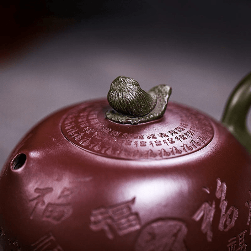 Full Handmade Yixing Zisha Teapot [Lucky Eggplant] (Zi Jia Ni - 320ml) - YIQIN TEA HOUSE | yiqinteahouse.com | 200-300ml, full handmade zisha teapot, new arrival, teapot, teaware