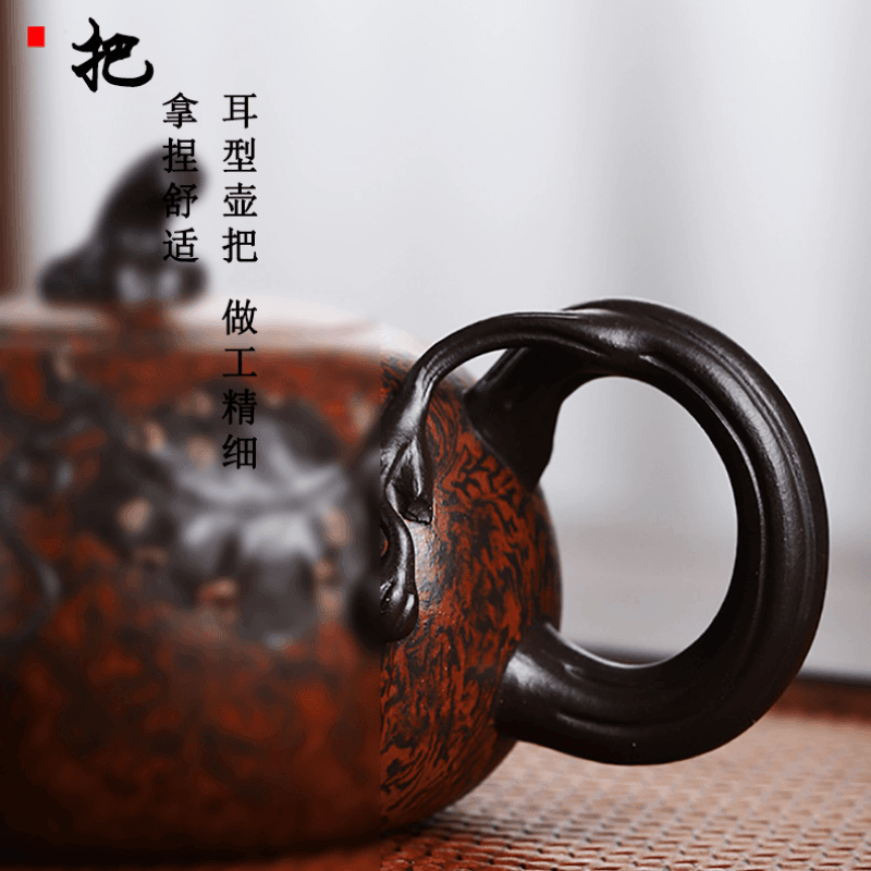 Full Handmade Yixing Zisha Teapot [Luxury Pumpkin] (Jiao Ni - 350ml) - YIQIN TEA HOUSE | yiqinteahouse.com | >300ml, full handmade zisha teapot, new arrival, teapot, teaware