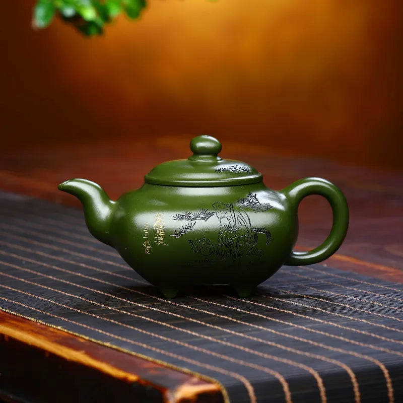 Full Handmade Yixing Zisha Teapot [Nande Hutu] (Douqing Sha - 200ml) - YIQIN TEA HOUSE | yiqinteahouse.com | 200-300ml, full handmade zisha teapot, new arrival, teapot, teaware