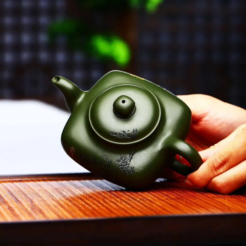 Full Handmade Yixing Zisha Teapot [Nande Hutu] (Douqing Sha - 200ml) - YIQIN TEA HOUSE | yiqinteahouse.com | 200-300ml, full handmade zisha teapot, new arrival, teapot, teaware