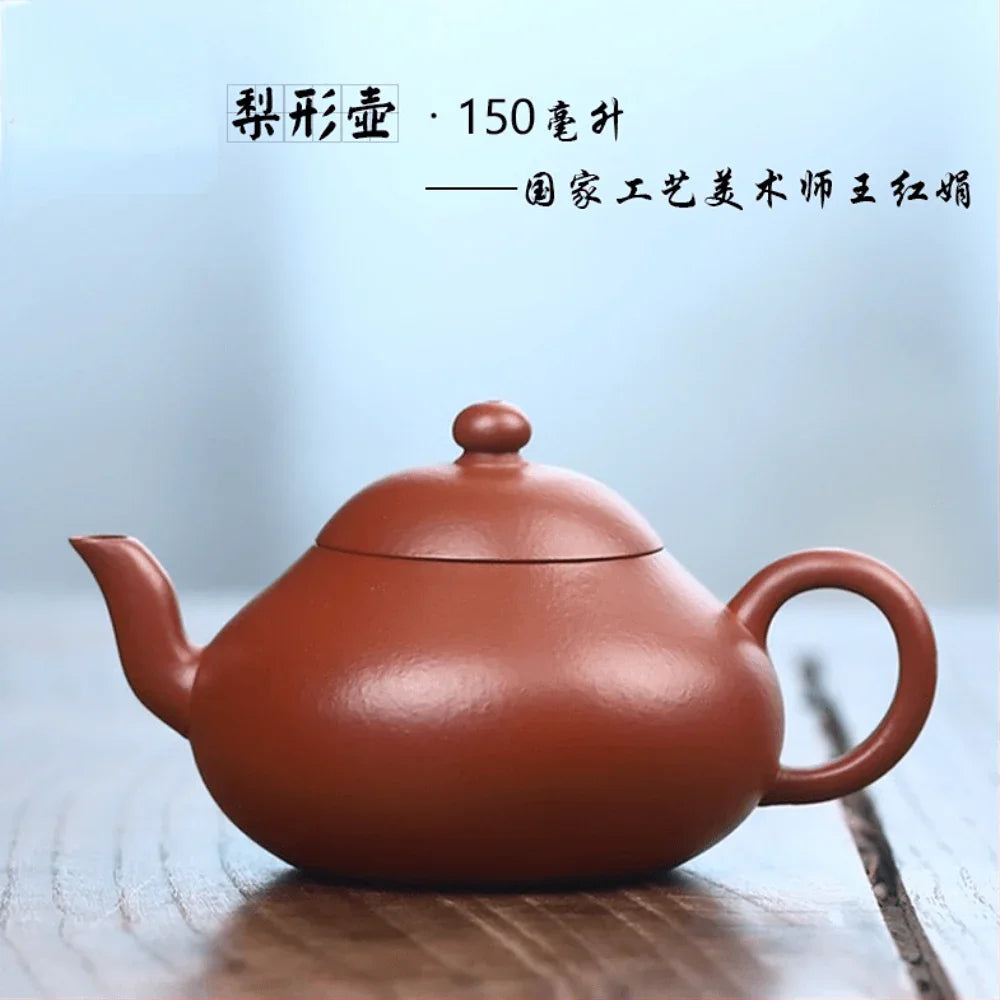 Teko Zisha Yixing Buatan Tangan Sepenuhnya [Pear Pot] (Zhu Ni - 150ml)