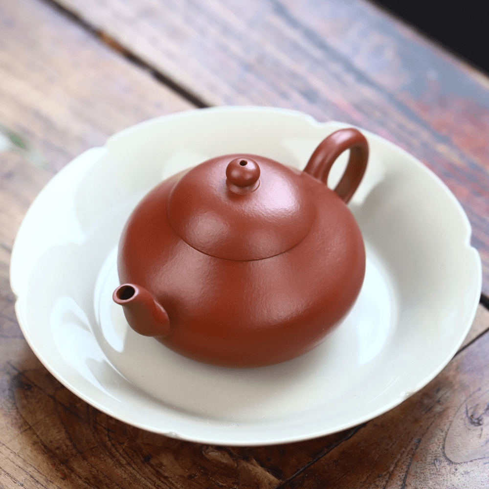 Full Handmade Yixing Zisha Teapot [Pear Pot] (Zhu Ni - 150ml) - YIQIN TEA HOUSE | yiqinteahouse.com | <200ml, full handmade zisha teapot, new arrival, plain smooth, teapot, teaware