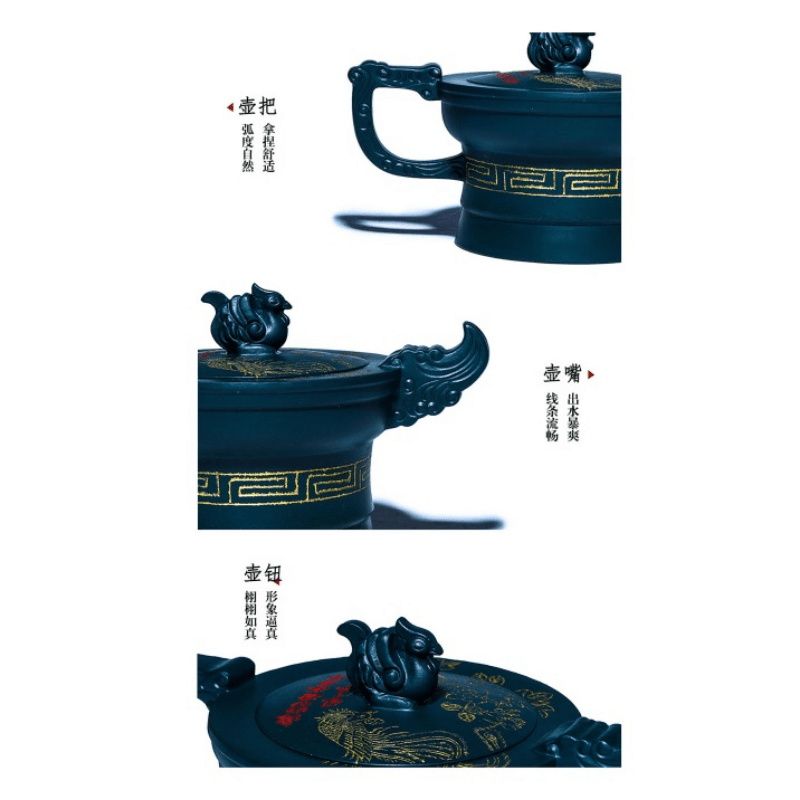 Full Handmade Yixing Zisha Teapot [Phoenix] (Sumatran Green - 320ml) - YIQIN TEA HOUSE | yiqinteahouse.com | >300ml, autopostr_instagram_69921, full handmade zisha teapot, new arrival, teapot, teaware