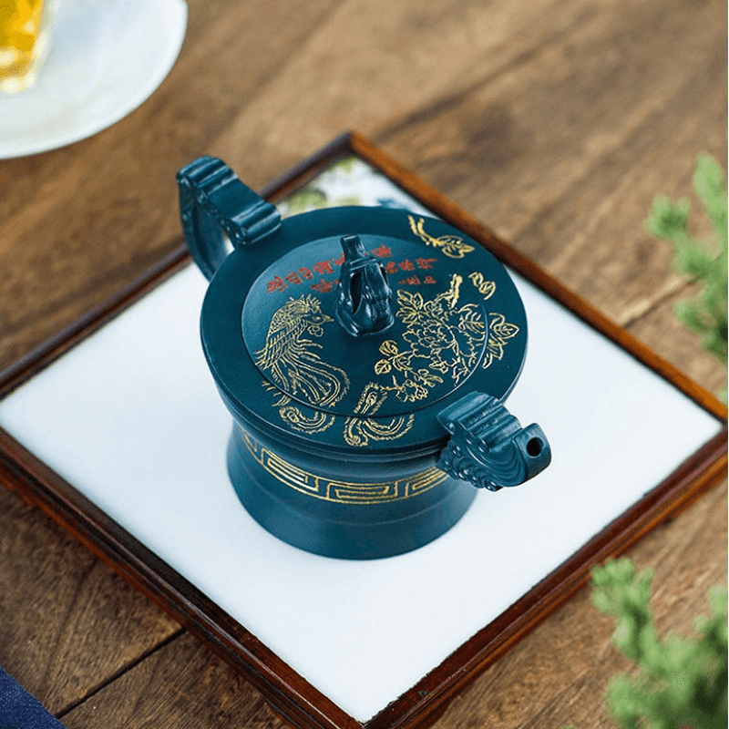 Full Handmade Yixing Zisha Teapot [Phoenix] (Sumatran Green - 320ml) - YIQIN TEA HOUSE | yiqinteahouse.com | >300ml, autopostr_instagram_69921, full handmade zisha teapot, new arrival, teapot, teaware