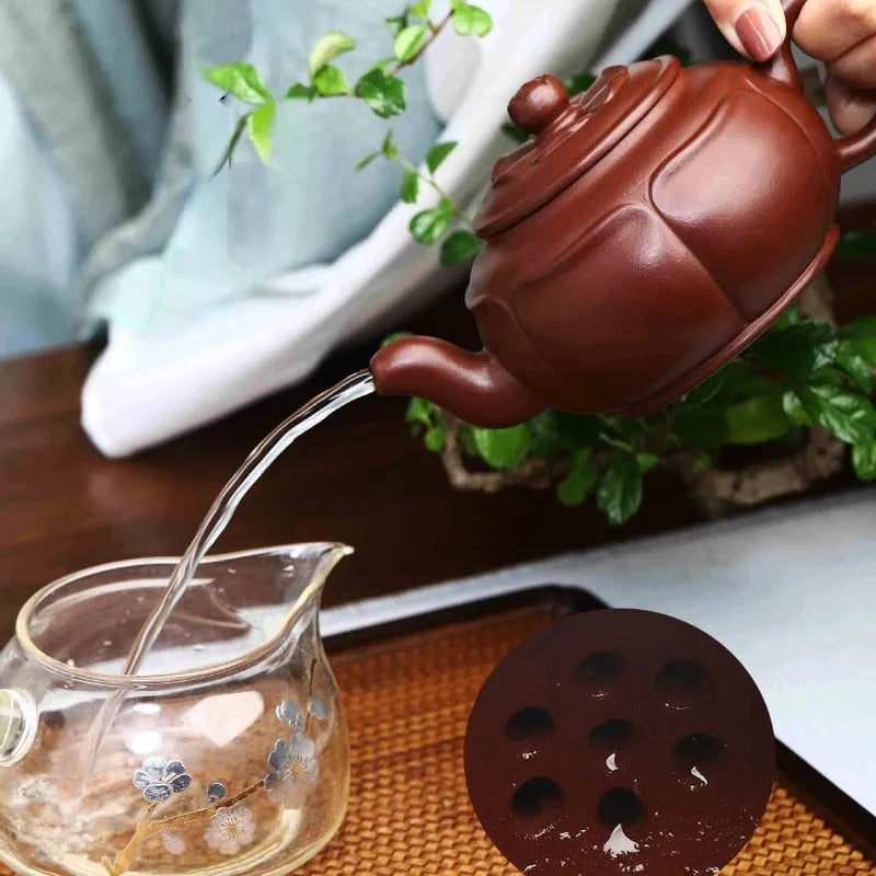 Full Handmade Yixing Zisha Teapot [Prosperous Lotus] (Lao Zi Ni - 320ml) - YIQIN TEA HOUSE | yiqinteahouse.com | >300ml, full handmade zisha teapot, new arrival, plain smooth, teapot, teaware