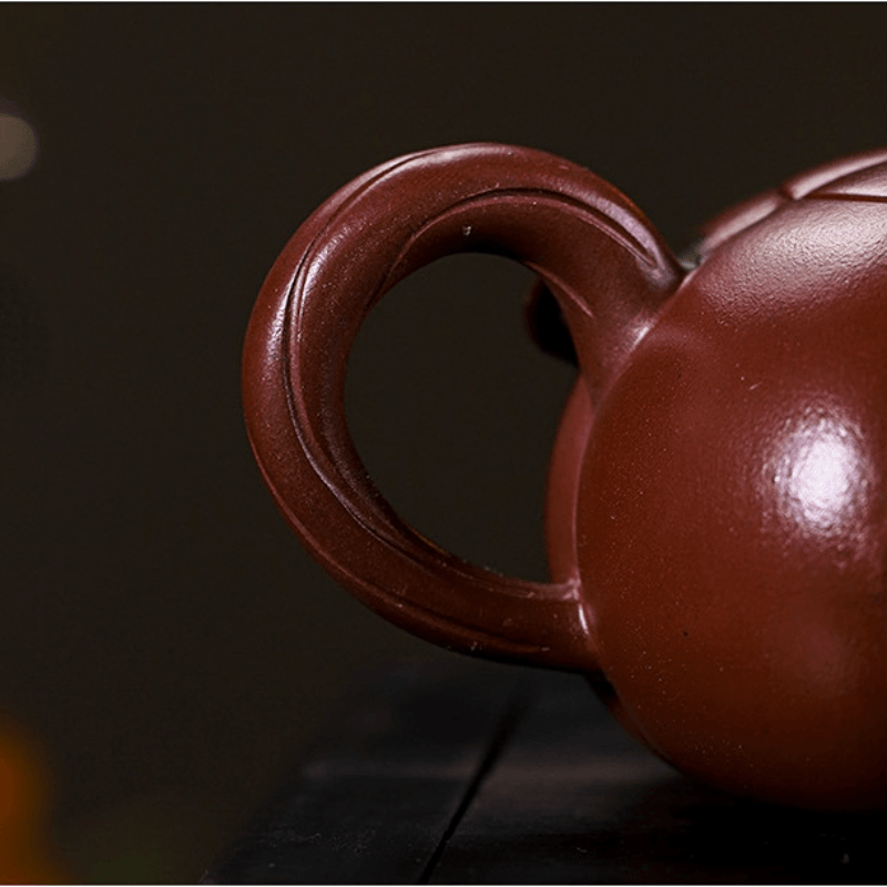 Full Handmade Yixing Zisha Teapot [Pumpkin] (Zi Ni - 380ml) - YIQIN TEA HOUSE | yiqinteahouse.com | >300ml, full handmade zisha teapot, new arrival, teapot, teaware