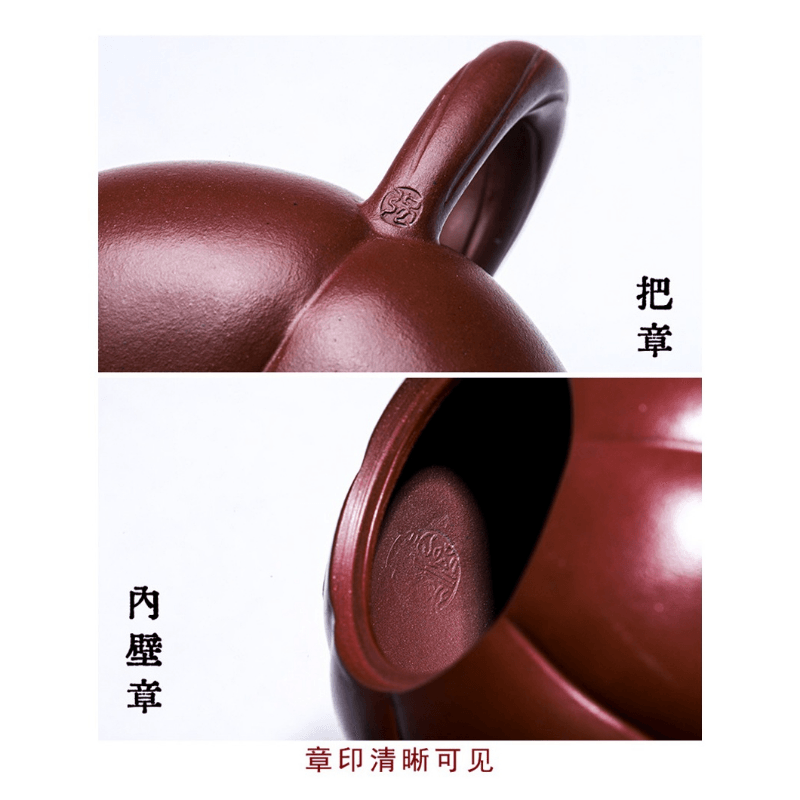 Full Handmade Yixing Zisha Teapot [Pumpkin] (Zi Ni - 380ml) - YIQIN TEA HOUSE | yiqinteahouse.com | >300ml, full handmade zisha teapot, new arrival, teapot, teaware