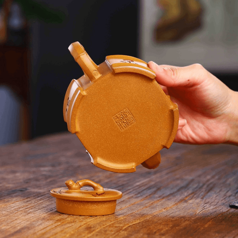 Full Handmade Yixing Zisha Teapot [Qianqian Junzi] (Lao Duan Ni - 210ml) - YIQIN TEA HOUSE | yiqinteahouse.com | 200-300ml, full handmade zisha teapot, new arrival, teapot, teaware