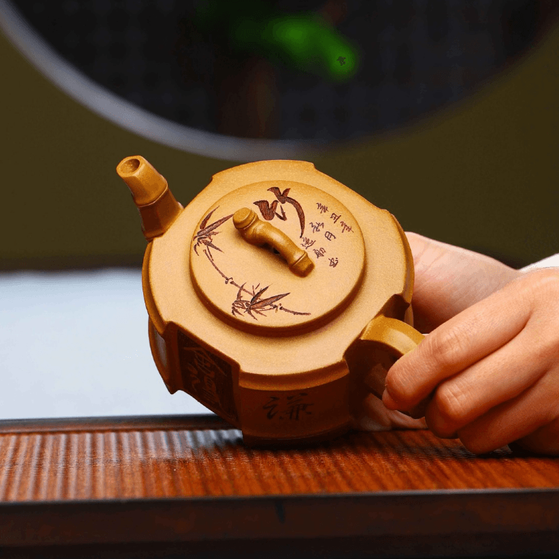 Full Handmade Yixing Zisha Teapot [Qianqian Junzi] (Lao Duan Ni - 210ml) - YIQIN TEA HOUSE | yiqinteahouse.com | 200-300ml, full handmade zisha teapot, new arrival, teapot, teaware