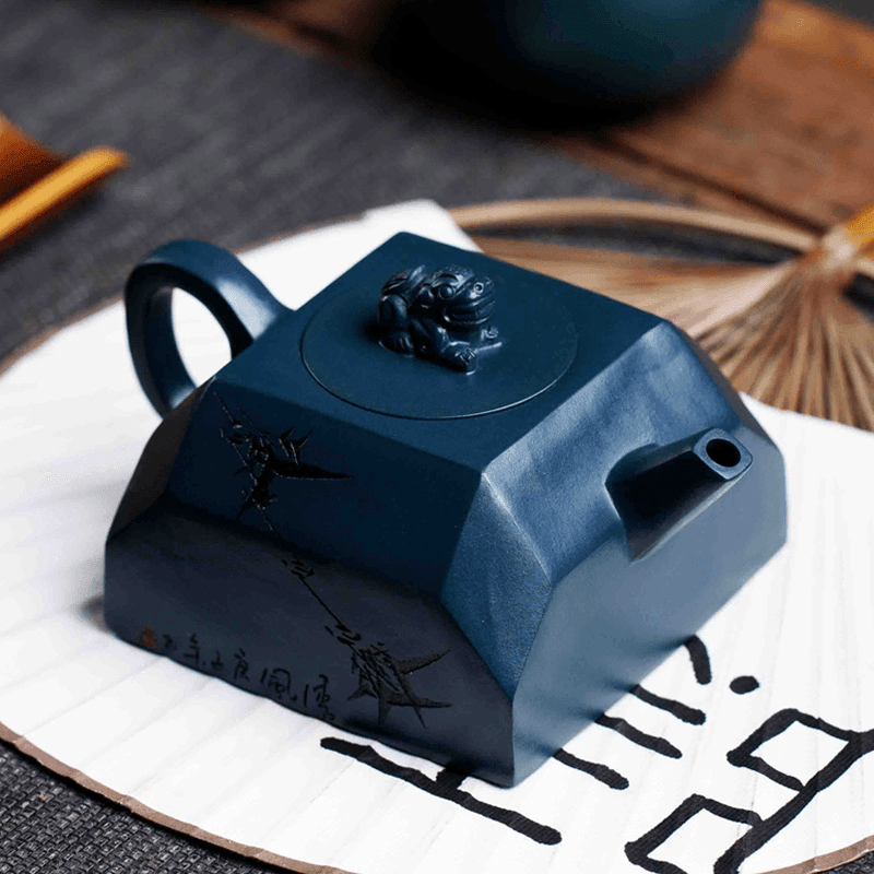 Full Handmade Yixing Zisha Teapot [Qingfeng Zhu Ying] (Tian Qing Ni - 240ml) - YIQIN TEA HOUSE | yiqinteahouse.com | 200-300ml, autopostr_instagram_69921, full handmade zisha teapot, new arrival, teapot, teaware