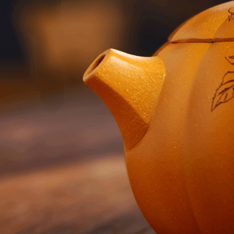 Full Handmade Yixing Zisha Teapot [Rose Xishi] (Xiehuang Duan - 245ml) - YIQIN TEA HOUSE | yiqinteahouse.com | 200-300ml, full handmade zisha teapot, new arrival, teapot, teaware