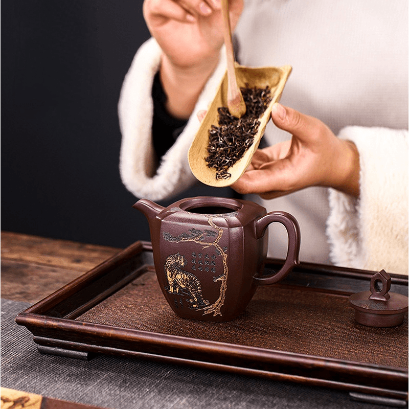 Full Handmade Yixing Zisha Teapot [Ruihu Linmen] (Long Xue Sha - 300ml) - YIQIN TEA HOUSE | yiqinteahouse.com | 200-300ml, full handmade zisha teapot, new arrival, teapot, teaware