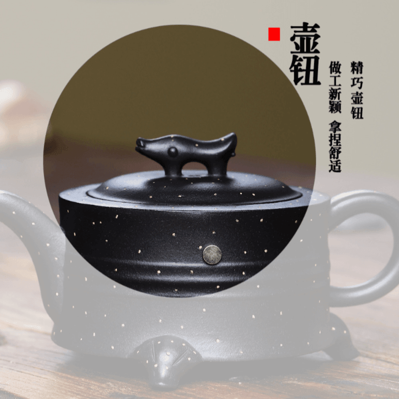 Full Handmade Yixing Zisha Teapot [San Zu Lu Ding] (Shi Huang - 220ml) - YIQIN TEA HOUSE | yiqinteahouse.com | 200-300ml, full handmade zisha teapot, new arrival, teapot, teaware