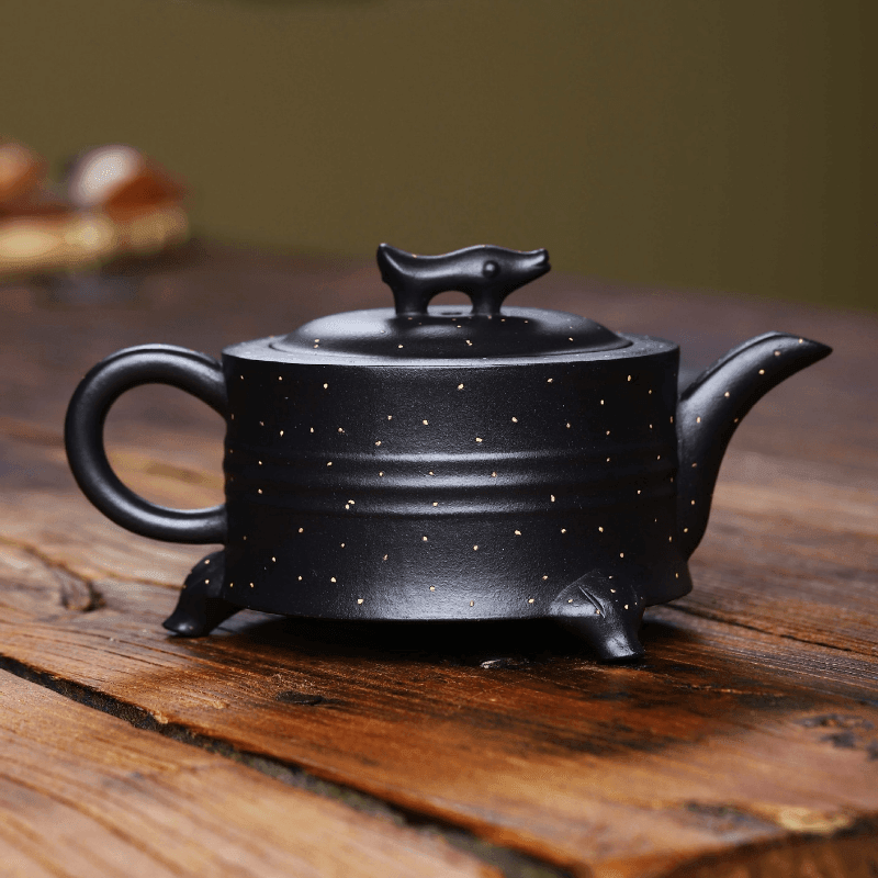 Full Handmade Yixing Zisha Teapot [San Zu Lu Ding] (Shi Huang - 220ml) - YIQIN TEA HOUSE | yiqinteahouse.com | 200-300ml, full handmade zisha teapot, new arrival, teapot, teaware