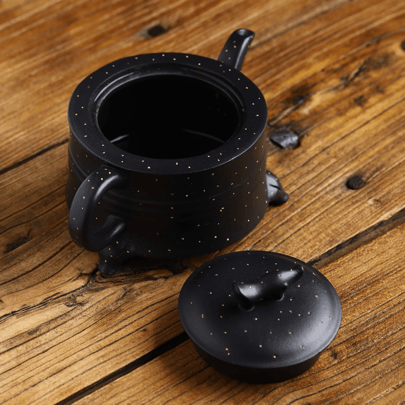 Full Handmade Yixing Zisha Teapot [San Zu Lu Ding] (Shi Huang - 220ml) - YIQIN TEA HOUSE | yiqinteahouse.com | 200-300ml, full handmade zisha teapot, new arrival, teapot, teaware