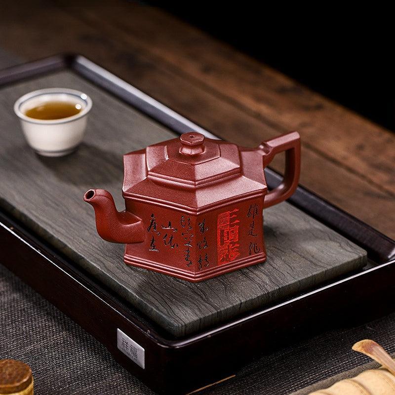 Full Handmade Yixing Zisha Teapot [Three Kingdoms] (Long Xue Sha - 300ml) - YIQIN TEA HOUSE | yiqinteahouse.com | 200-300ml, full handmade zisha teapot, new arrival, teapot, teaware