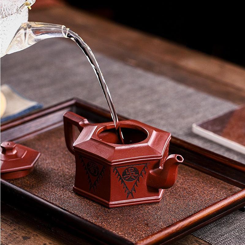 Full Handmade Yixing Zisha Teapot [Three Kingdoms] (Long Xue Sha - 300ml) - YIQIN TEA HOUSE | yiqinteahouse.com | 200-300ml, full handmade zisha teapot, new arrival, teapot, teaware