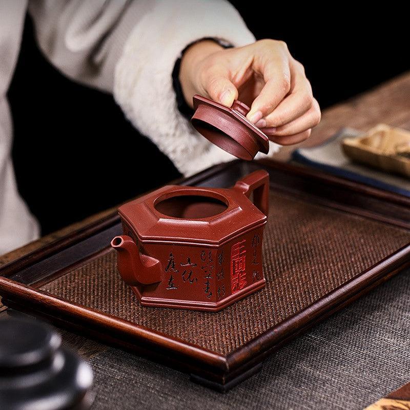 Full Handmade Yixing Zisha Teapot [Three Kingdoms] (Long Xue Sha - 300ml) - YIQIN TEA HOUSE | yiqinteahouse.com | 200-300ml, full handmade zisha teapot, new arrival, teapot, teaware