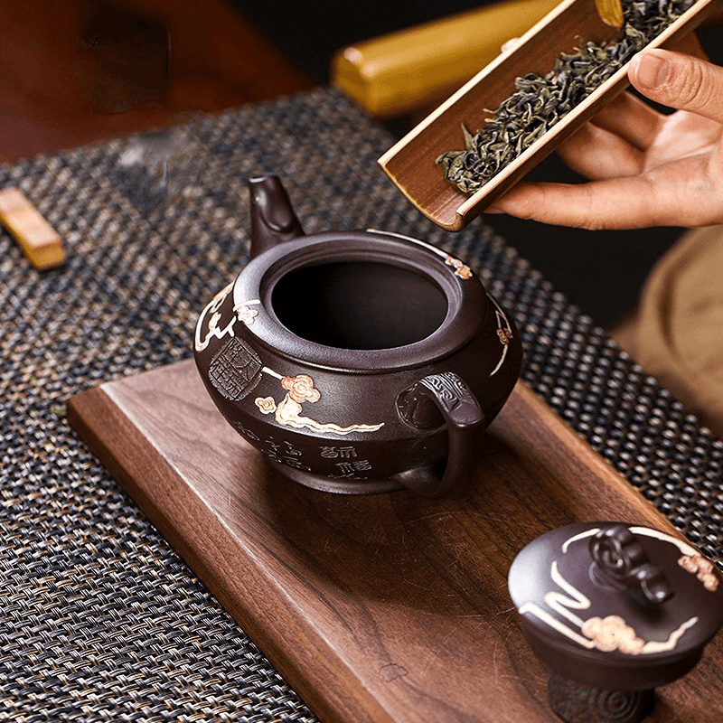 Full Handmade Yixing Zisha Teapot [Tian Jiang Xiang Rui] (Zi Jia Ni - 290ml) - YIQIN TEA HOUSE | yiqinteahouse.com | 200-300ml, full handmade zisha teapot, new arrival, teapot, teaware